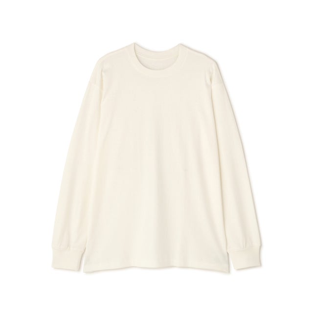 Hanes／TーS SHIRO クルーネックロングTシャツ （ホワイト）