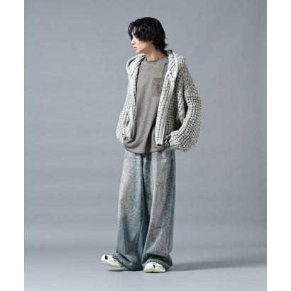 エルエイチピー L.H.P. DankeSchon/ダンケシェーン/WAFFLE KNIT ZIP HOODIE （グレー）｜詳細画像