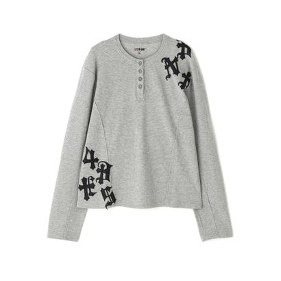 DND4DES/ディーエヌディーフォーデス/Henley Patch L/S Tee （グレー）｜詳細画像