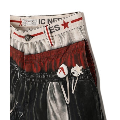 エルエイチピー L.H.P. DND4DES/ディーエヌディーフォーデス/Triple-Waistband 3D-Print Baggy Jeans （グレー）｜詳細画像