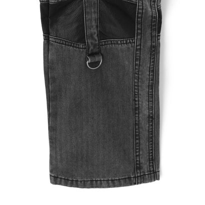エルエイチピー L.H.P. DND4DES/ディーエヌディーフォーデス/Washed Paneled Strap-Tacked Jeans （グレー）｜詳細画像