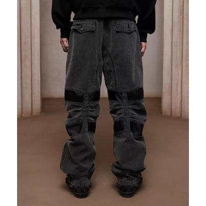 エルエイチピー L.H.P. DND4DES/ディーエヌディーフォーデス/Washed Paneled Strap-Tacked Jeans （グレー）｜詳細画像