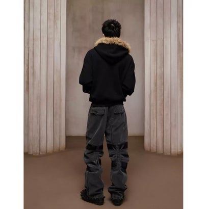 エルエイチピー L.H.P. DND4DES/ディーエヌディーフォーデス/Washed Paneled Strap-Tacked Jeans （グレー）｜詳細画像