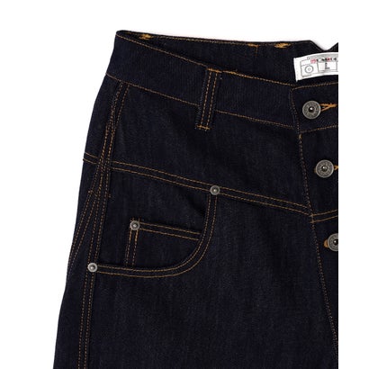 エルエイチピー L.H.P. DND4DES/ディーエヌディーフォーデス/Avant-Garde Curved Button Raw Denim Jeans （ネイビー）｜詳細画像