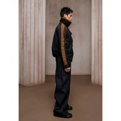 エルエイチピー L.H.P. DND4DES/ディーエヌディーフォーデス/Avant-Garde Curved Button Raw Denim Jeans （ネイビー）｜詳細画像