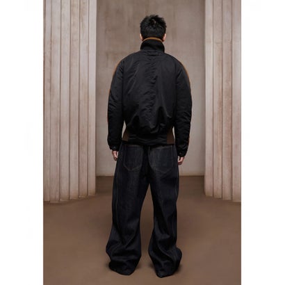エルエイチピー L.H.P. DND4DES/ディーエヌディーフォーデス/Avant-Garde Curved Button Raw Denim Jeans （ネイビー）｜詳細画像