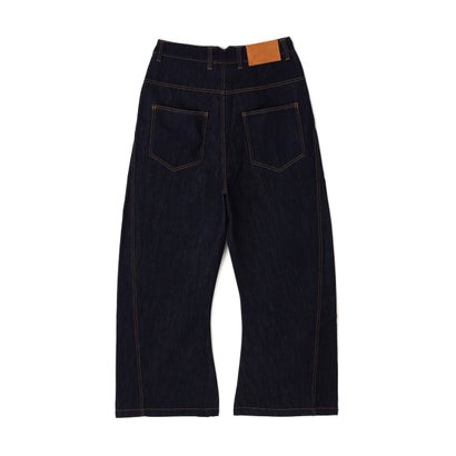 エルエイチピー L.H.P. DND4DES/ディーエヌディーフォーデス/Avant-Garde Curved Button Raw Denim Jeans （ネイビー）｜詳細画像