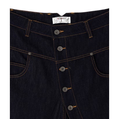 エルエイチピー L.H.P. DND4DES/ディーエヌディーフォーデス/Avant-Garde Curved Button Raw Denim Jeans （ネイビー）｜詳細画像
