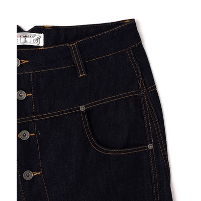エルエイチピー L.H.P. DND4DES/ディーエヌディーフォーデス/Avant-Garde Curved Button Raw Denim Jeans （ネイビー）｜詳細画像