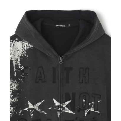 エルエイチピー L.H.P. NOT4NERD/ノットフォーナード/Faith Not Distressed Hoodie ZipUp （ブラック）｜詳細画像