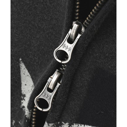 エルエイチピー L.H.P. NOT4NERD/ノットフォーナード/Faith Not Distressed Hoodie ZipUp （ブラック）｜詳細画像