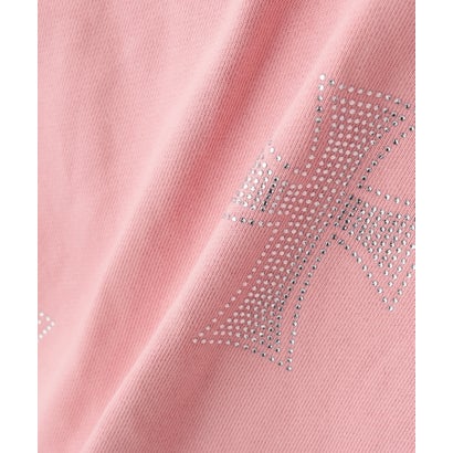 エルエイチピー L.H.P. UNKNOWNLONDON/アンノウンロンドン/Pink Allover Cross Rhinestone Zip Hoodie （ピンク）｜詳細画像