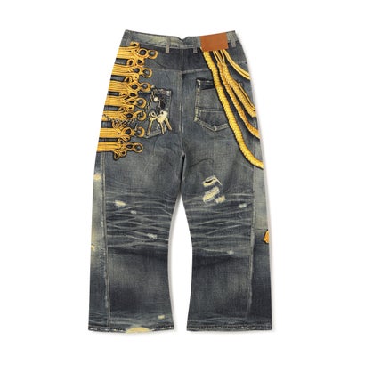 エルエイチピー L.H.P. DND4DES/ディーエヌディーフォーデス/Palace Print Pants （ブルー）｜詳細画像