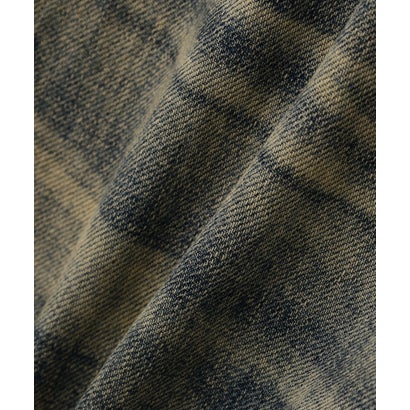 エルエイチピー L.H.P. SUPPLIER/サプライヤー/Studs Tribal Leather Patch Curve Denim （ブラック）｜詳細画像