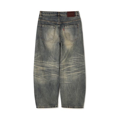 エルエイチピー L.H.P. SUPPLIER/サプライヤー/Studs Tribal Leather Patch Curve Denim （ブルー）｜詳細画像