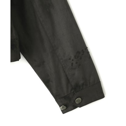 NOT4NERD/ノットフォーナード/Dirt Wash Distrs Suede tailored Jacket （チャコール）｜詳細画像