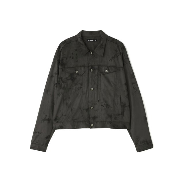 NOT4NERD/ノットフォーナード/Dirt Wash Distrs Suede tailored Jacket （チャコール）