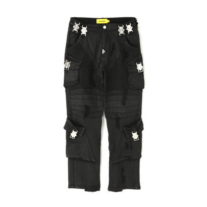 エルエイチピー L.H.P. GUAPI/グアピ/Black Ops Waxed Straight Leg Denim （ブラック）｜詳細画像