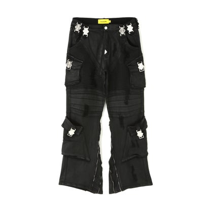 エルエイチピー L.H.P. GUAPI/グアピ/Black Ops Waxed Straight Leg Denim （ブラック）｜詳細画像