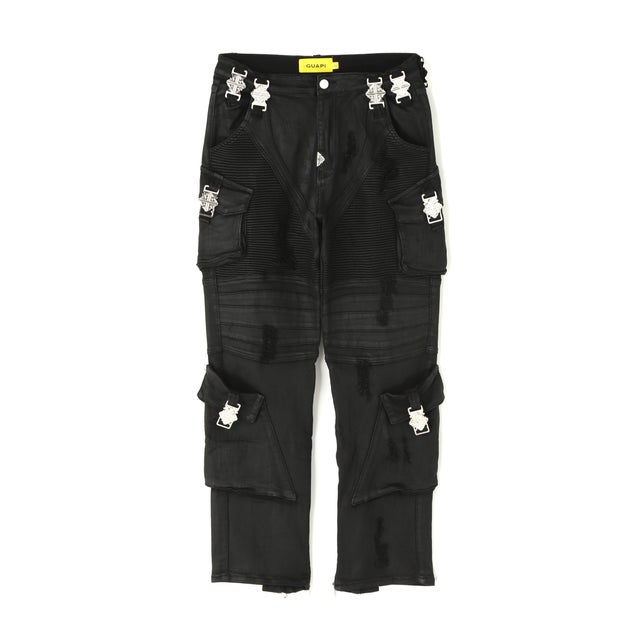 GUAPI/グアピ/Black Ops Waxed Straight Leg Denim （ブラック）