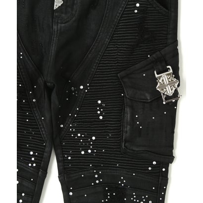 エルエイチピー L.H.P. GUAPI/グアピ/Embellished Black Ops Waxed Denim （ブラック）｜詳細画像