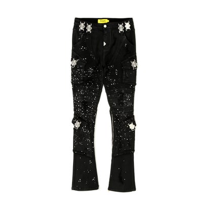 エルエイチピー L.H.P. GUAPI/グアピ/Embellished Black Ops Waxed Denim （ブラック）｜詳細画像