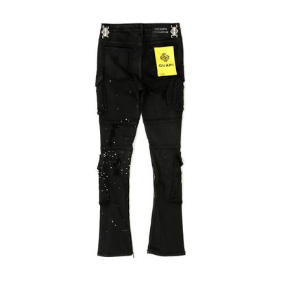 エルエイチピー L.H.P. GUAPI/グアピ/Embellished Black Ops Waxed Denim （ブラック）｜詳細画像