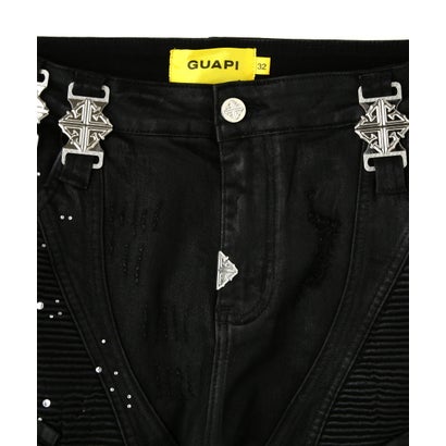 エルエイチピー L.H.P. GUAPI/グアピ/Embellished Black Ops Waxed Denim （ブラック）｜詳細画像