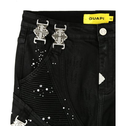 エルエイチピー L.H.P. GUAPI/グアピ/Embellished Black Ops Waxed Denim （ブラック）｜詳細画像