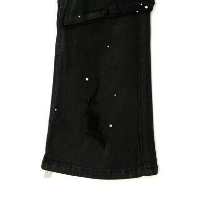 エルエイチピー L.H.P. GUAPI/グアピ/Embellished Black Ops Waxed Denim （ブラック）｜詳細画像