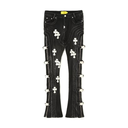 エルエイチピー L.H.P. GUAPI/グアピ/Obsidian Black Cross Buckle Denim （ブラック）｜詳細画像