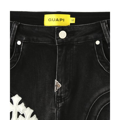 エルエイチピー L.H.P. GUAPI/グアピ/Obsidian Black Cross Buckle Denim （ブラック）｜詳細画像