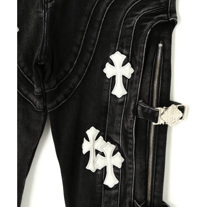 エルエイチピー L.H.P. GUAPI/グアピ/Obsidian Black Cross Buckle Denim （ブラック）｜詳細画像