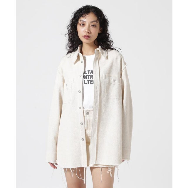 VOLTAGE CONTROL FILTER/ヴォルテージコントロールフィルター/CUTOFF COTTON SHIRTS （ホワイト）