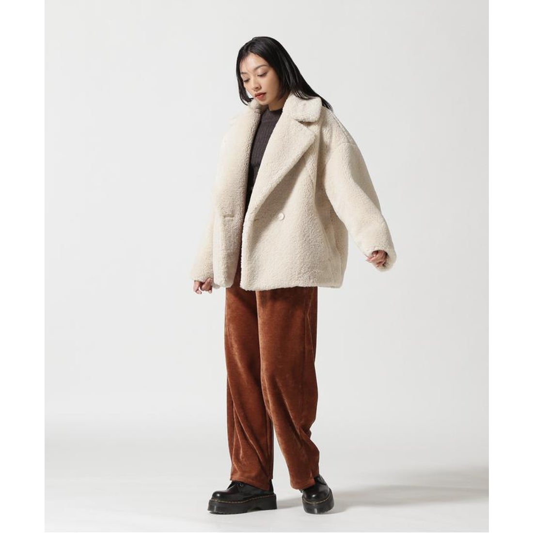 エルエイチピー L.H.P. MANOF/マノフ/W BREASTED BOA JACKET 