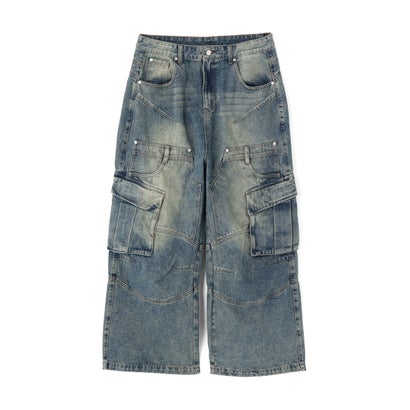 エルエイチピー L.H.P. SISWashed Wide Cargo Pants （ブラック）｜詳細画像