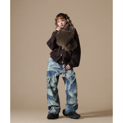 エルエイチピー L.H.P. DSW／ECOFUR MUFFLER （グレー）｜詳細画像