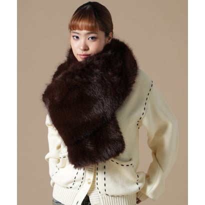 エルエイチピー L.H.P. DSW／ECOFUR MUFFLER （グレー）｜詳細画像