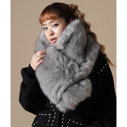 エルエイチピー L.H.P. DSW／ECOFUR MUFFLER （ブラック）｜詳細画像