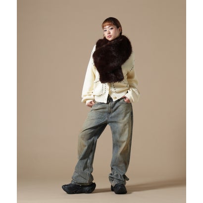 エルエイチピー L.H.P. DSW／ECOFUR MUFFLER （ブラック）｜詳細画像