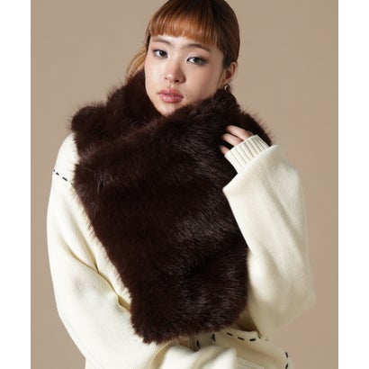 エルエイチピー L.H.P. DSW／ECOFUR MUFFLER （ブラウン）｜詳細画像