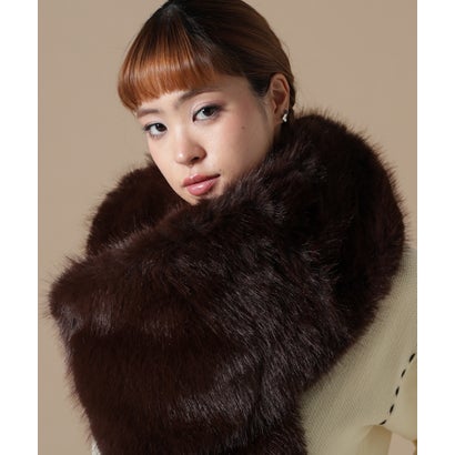 エルエイチピー L.H.P. DSW／ECOFUR MUFFLER （ブラウン）｜詳細画像