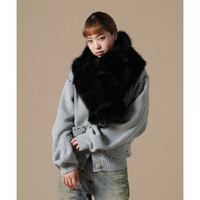 エルエイチピー L.H.P. DSW／ECOFUR MUFFLER （ブラウン）｜詳細画像
