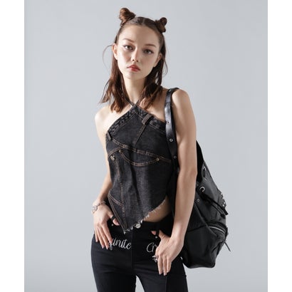 エルエイチピー L.H.P. MAVYTH／※HALTER NECK DENIM TOPS （インディゴ7）｜詳細画像