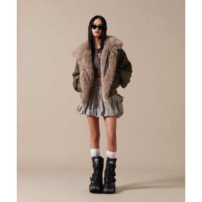 エルエイチピー L.H.P. DSW／RV FUR NYLON BZ （カーキ）｜詳細画像