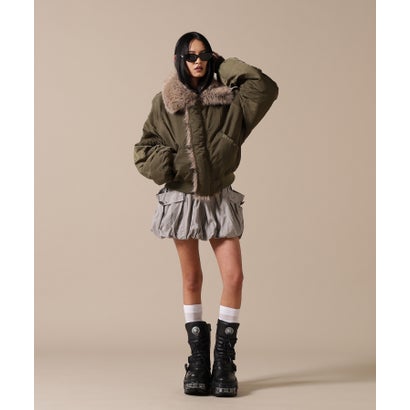 エルエイチピー L.H.P. DSW／RV FUR NYLON BZ （カーキ）｜詳細画像