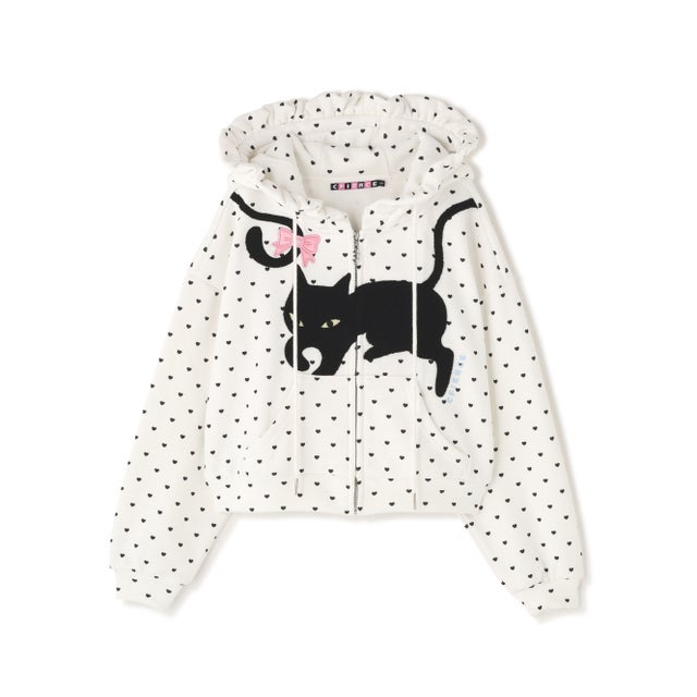 CFIERCE／CAT POLKA DOT ZIP HD （ホワイト）