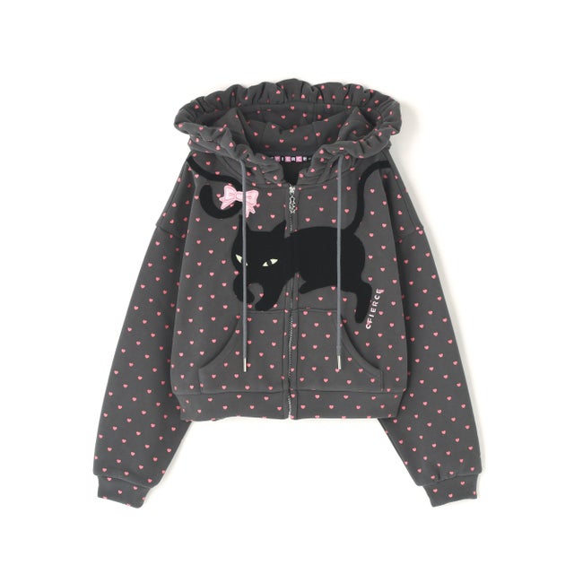 CFIERCE／CAT POLKA DOT ZIP HD （ブラック）