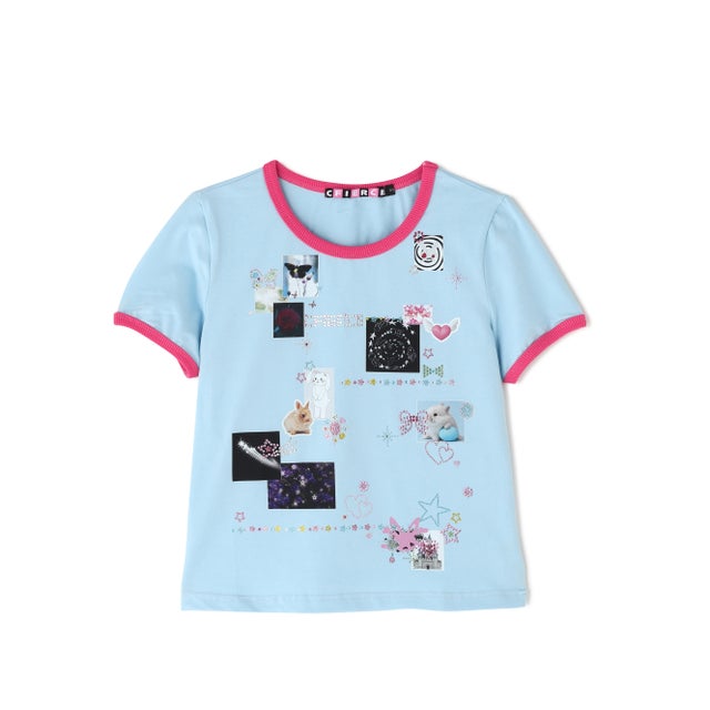 CFIERCE／STICKER T SHIRT （ブルー）