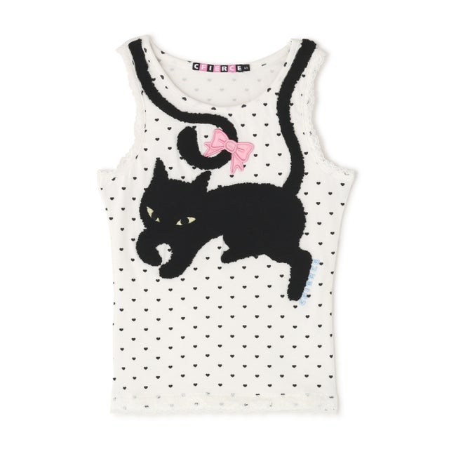 CFIERCE／BLACK CAT TANK TOP （ホワイト）